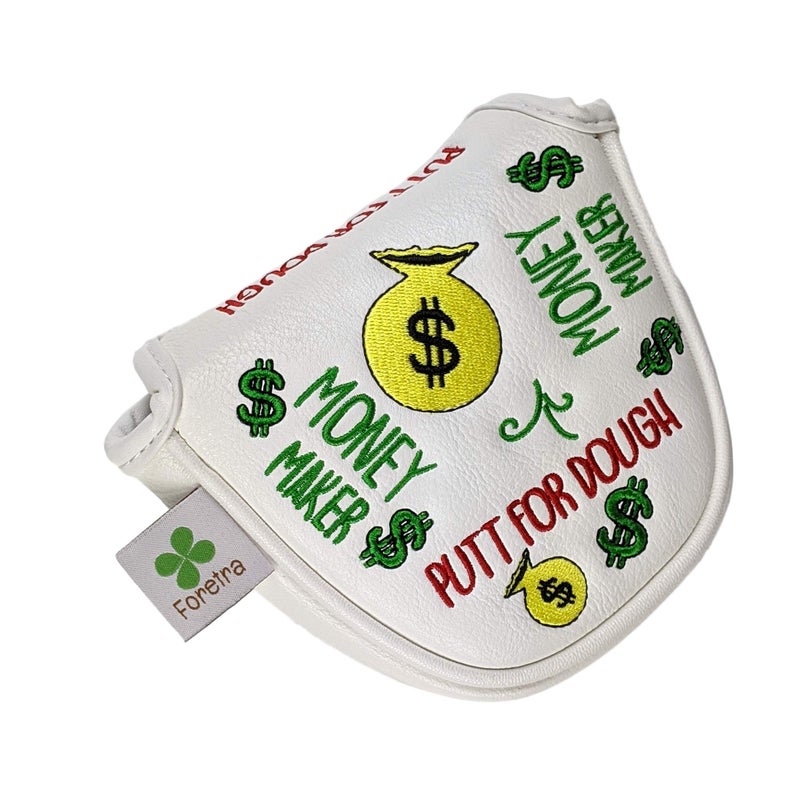Foretra Golf Putter Cover - Magnetic Blade Mallet Putter Cover - Putt for Dough Golf Club Covers for Men Women Golfer Accessories Fits Scotty Ping Taylormade Callaway Odyssey - Image 1